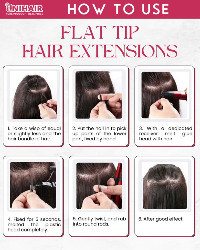 how to use flat tip hair extensions