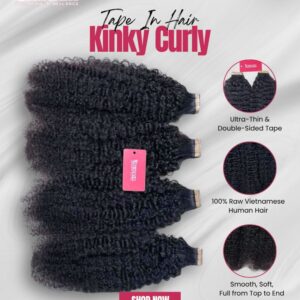Kinky Curly Tape-In Hair Extensions