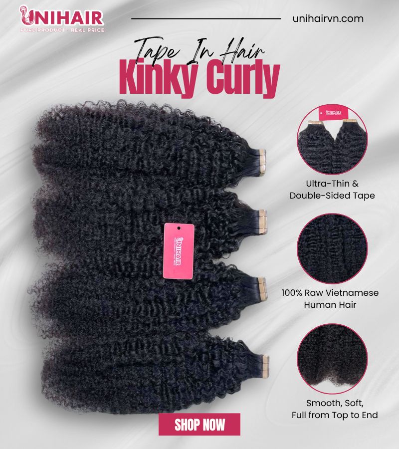 Kinky Curly Tape-In Hair Extensions