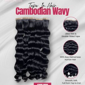 Raw Cambodian Tape In Hair Extensions