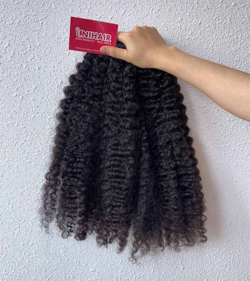 Raw kinky curly weave hair