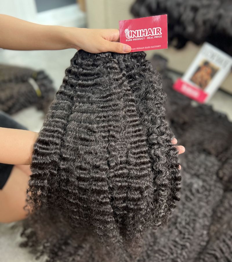 Raw kinky curly weave hair