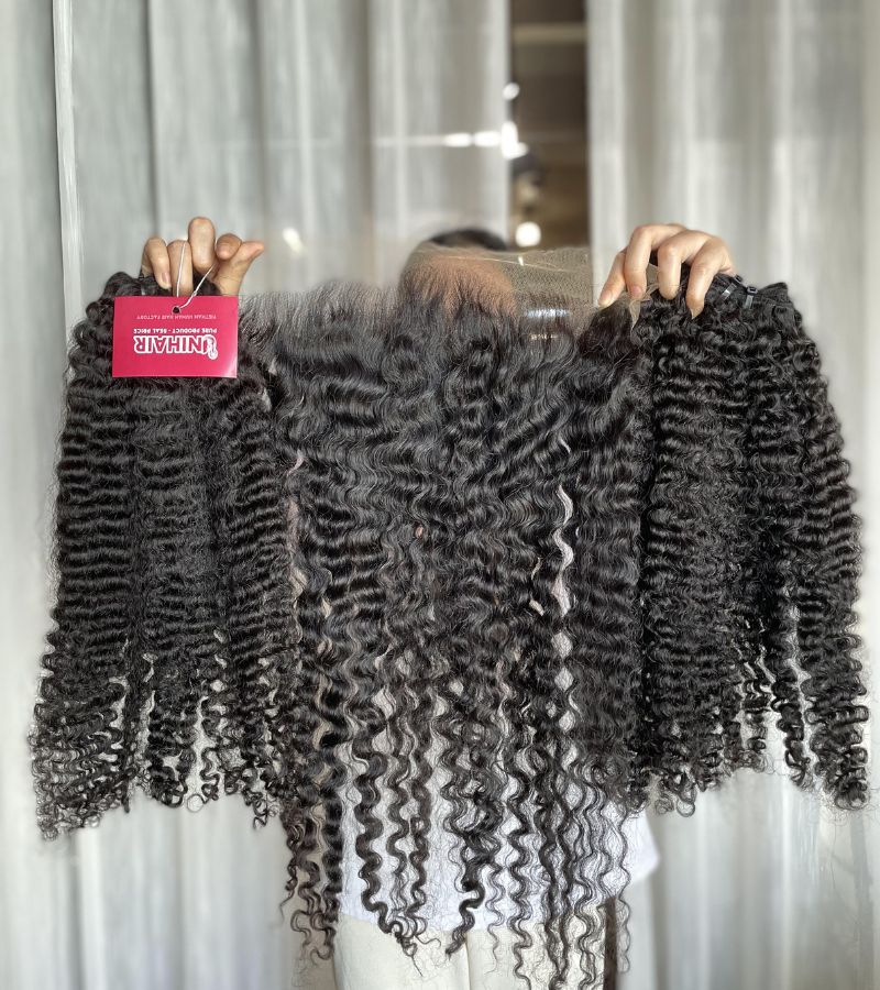 Raw kinky curly weave hair