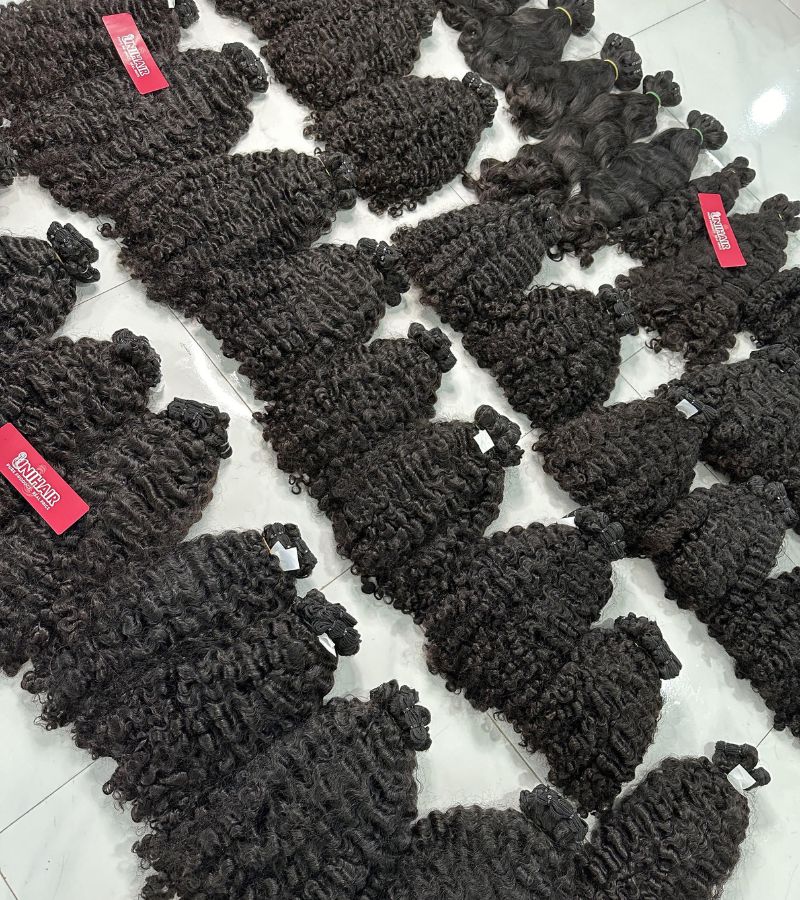Raw kinky curly weave hair