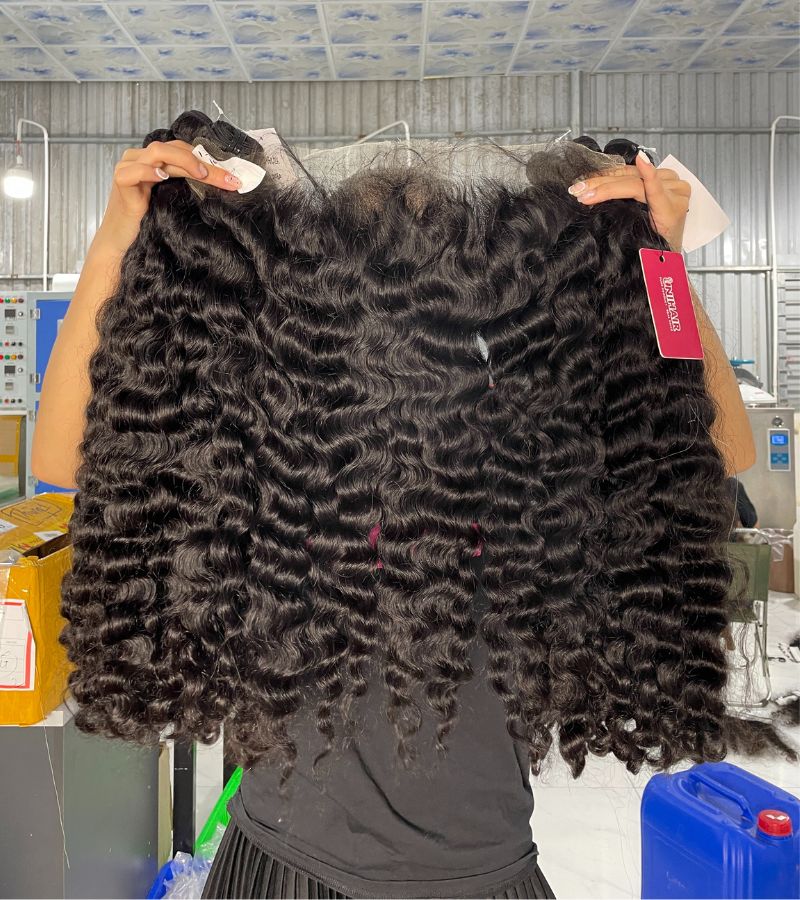 Raw loose curly weave hair