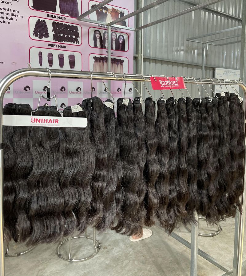 Raw natural wavy hair bundles