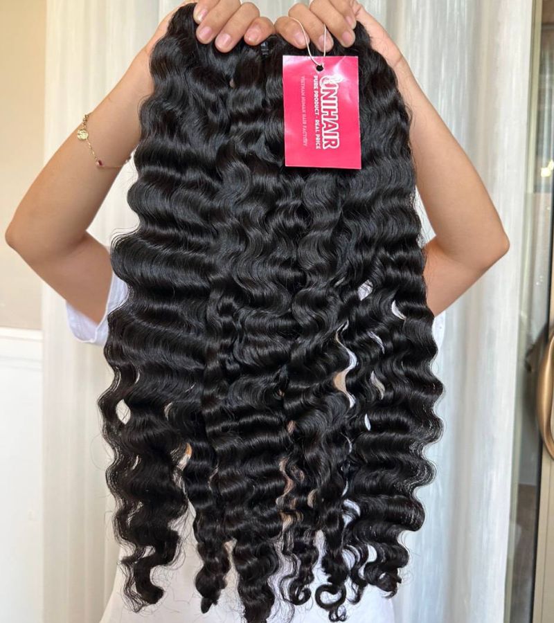 Raw water wave hair weave