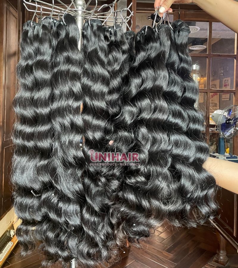 Raw water wave hair weave
