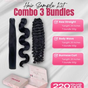 3 Bundle Hair Sample Set