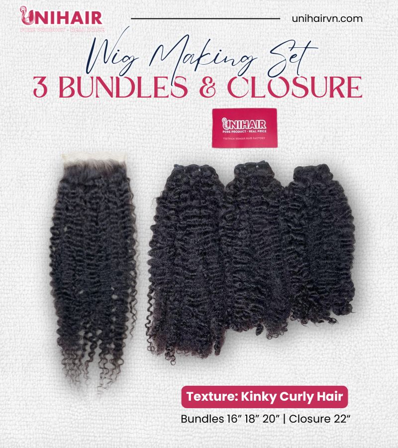 Kinky Curly Wig Making Set