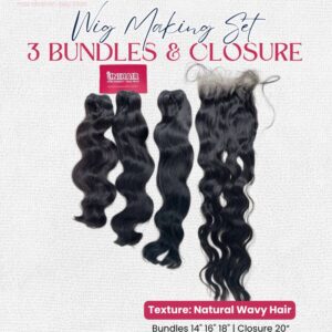 natural wavy wig making set