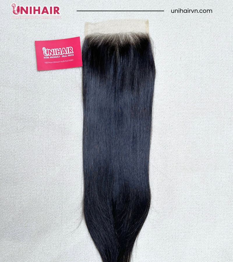 Raw Straight 5x5 Middle Part Lace Closure