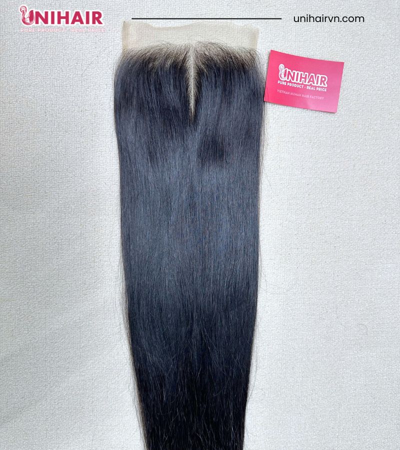 Raw Straight 6x6 Middle Part Lace Closure